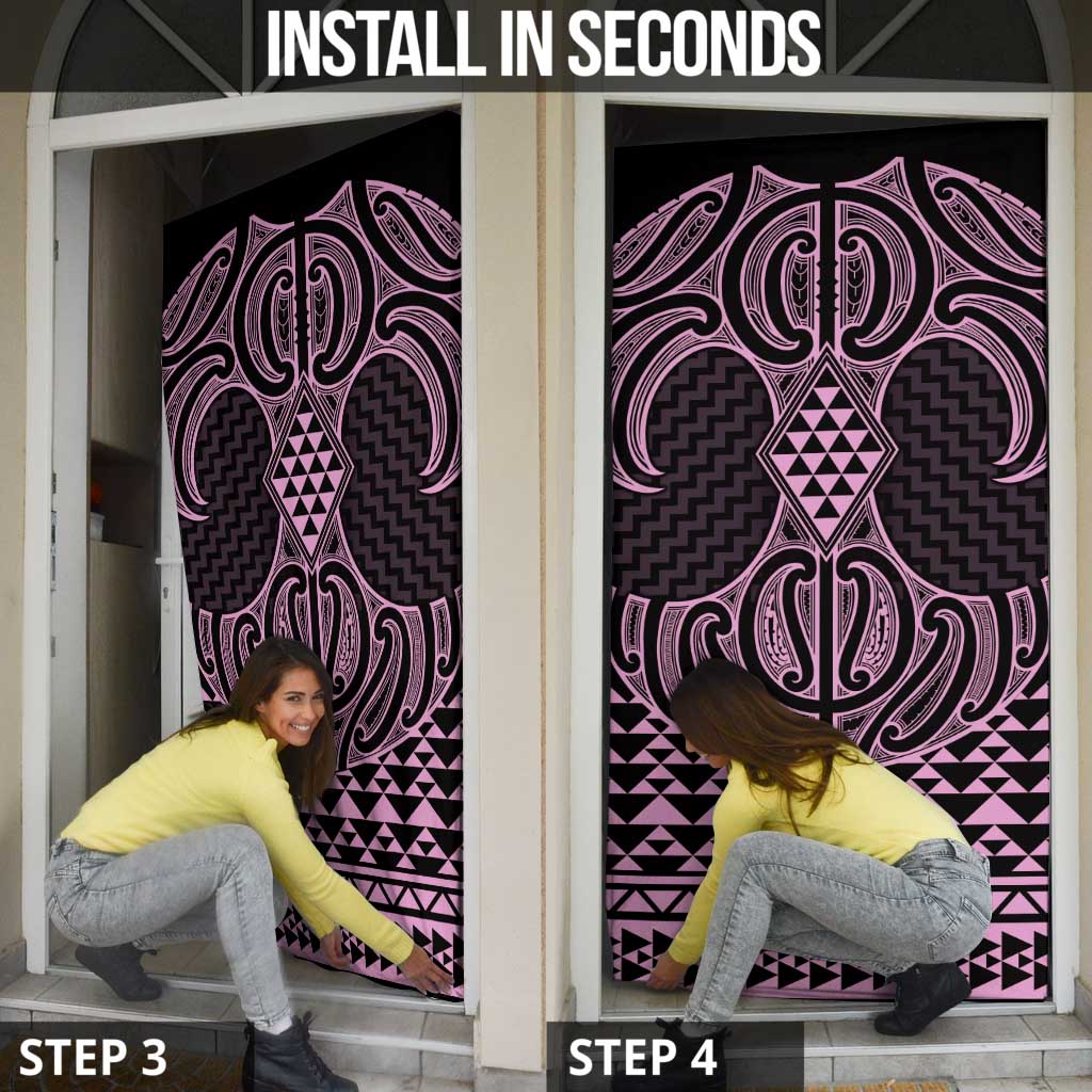 Mawhero Maori Ta Moko Poutama Art Door Cover - Aussie Hoodie