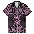 Mawhero Maori Ta Moko Poutama Art Family Matching Off The Shoulder Long Sleeve Dress and Hawaiian Shirt