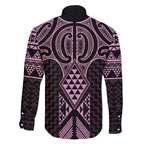 Mawhero Maori Ta Moko Poutama Art Family Matching Off The Shoulder Long Sleeve Dress and Hawaiian Shirt