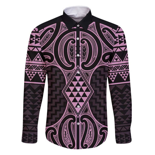 Mawhero Maori Ta Moko Poutama Art Family Matching Off Shoulder Maxi Dress and Hawaiian Shirt