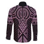 Mawhero Maori Ta Moko Poutama Art Family Matching Off Shoulder Short Dress and Hawaiian Shirt
