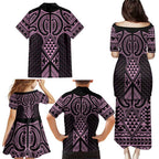 Mawhero Maori Ta Moko Poutama Art Family Matching Puletasi and Hawaiian Shirt