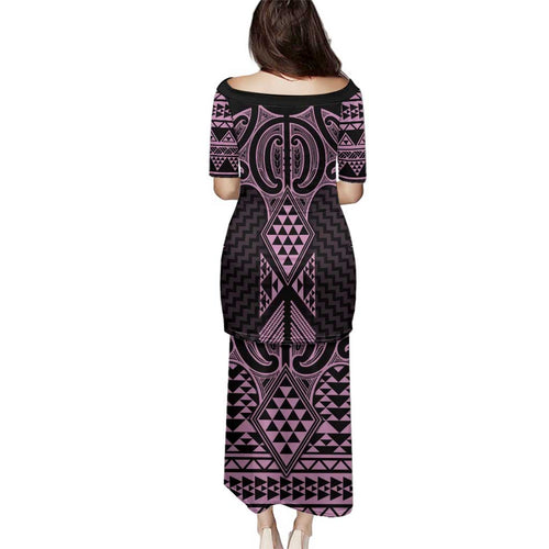 Mawhero Maori Ta Moko Poutama Art Family Matching Puletasi and Hawaiian Shirt