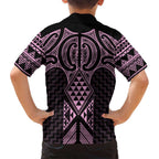 Mawhero Maori Ta Moko Poutama Art Family Matching Tank Maxi Dress and Hawaiian Shirt