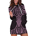 Mawhero Maori Ta Moko Poutama Art Hoodie Dress