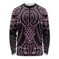 Mawhero Maori Ta Moko Poutama Art Long Sleeve Shirt