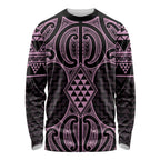 Mawhero Maori Ta Moko Poutama Art Long Sleeve Shirt