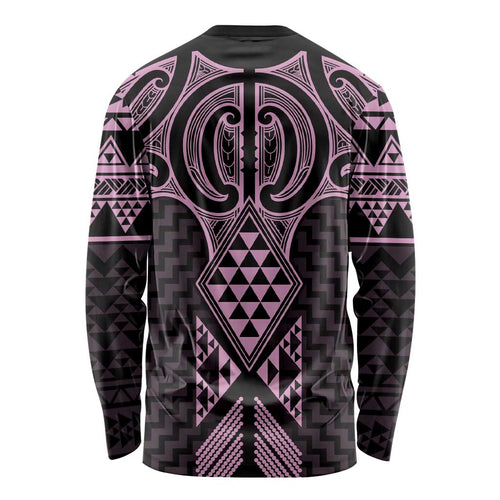 Mawhero Maori Ta Moko Poutama Art Long Sleeve Shirt