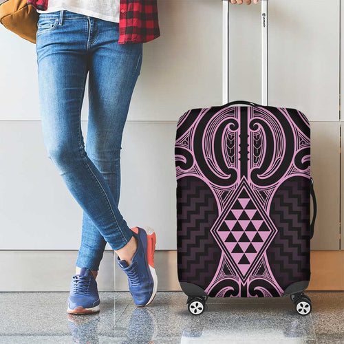 Mawhero Maori Ta Moko Poutama Art Luggage Cover