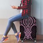 Mawhero Maori Ta Moko Poutama Art Luggage Cover