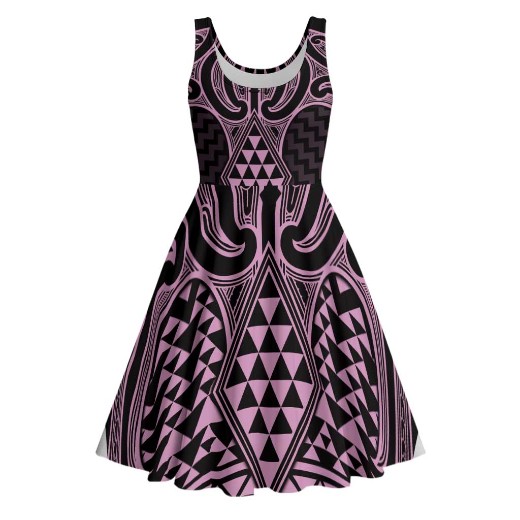 Mawhero Maori Ta Moko Poutama Art Midi Dress - Aussie Hoodie