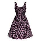 Mawhero Maori Ta Moko Poutama Art Midi Dress - Aussie Hoodie