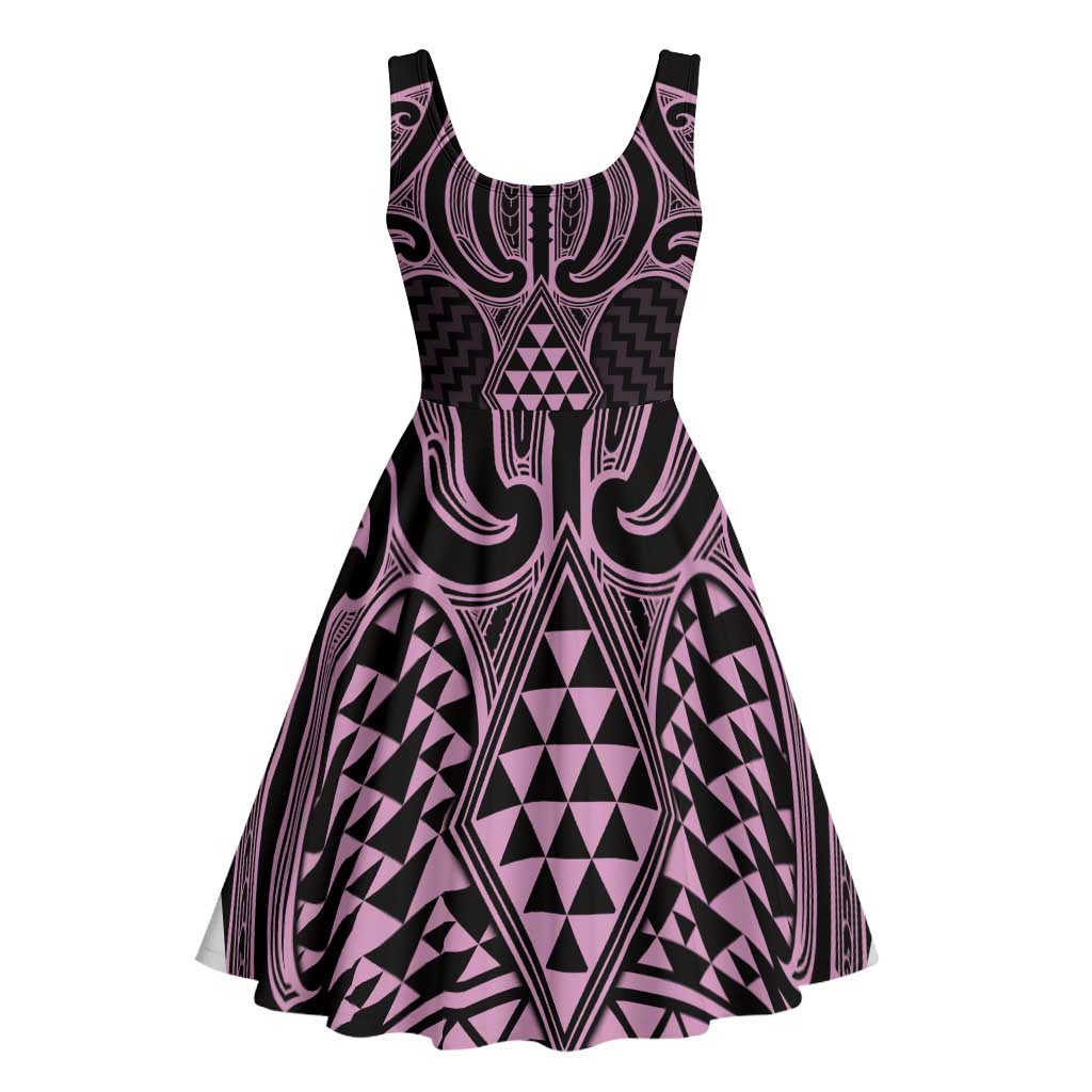 Mawhero Maori Ta Moko Poutama Art Midi Dress - Aussie Hoodie