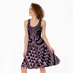 Mawhero Maori Ta Moko Poutama Art Midi Dress - Aussie Hoodie