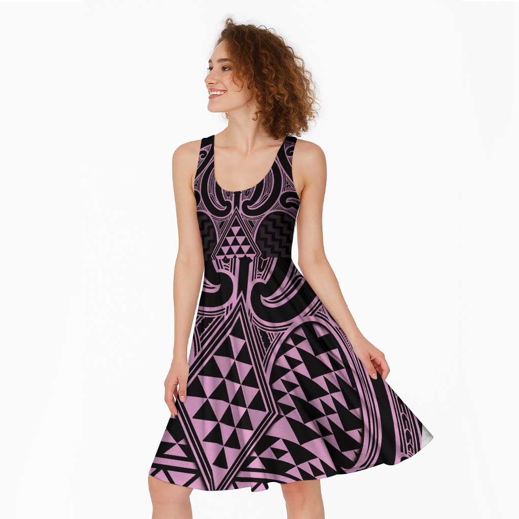 Mawhero Maori Ta Moko Poutama Art Midi Dress - Aussie Hoodie