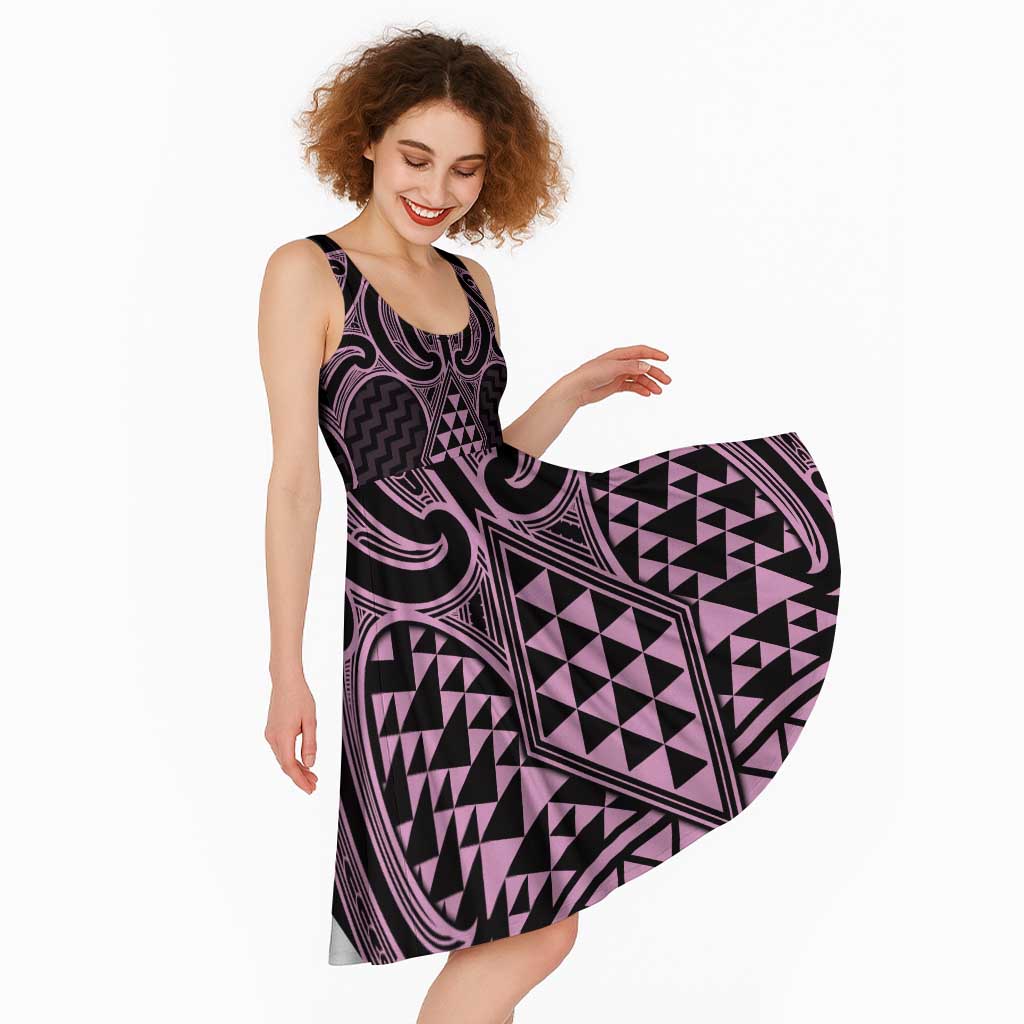 Mawhero Maori Ta Moko Poutama Art Midi Dress - Aussie Hoodie