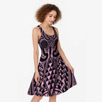 Mawhero Maori Ta Moko Poutama Art Midi Dress - Aussie Hoodie