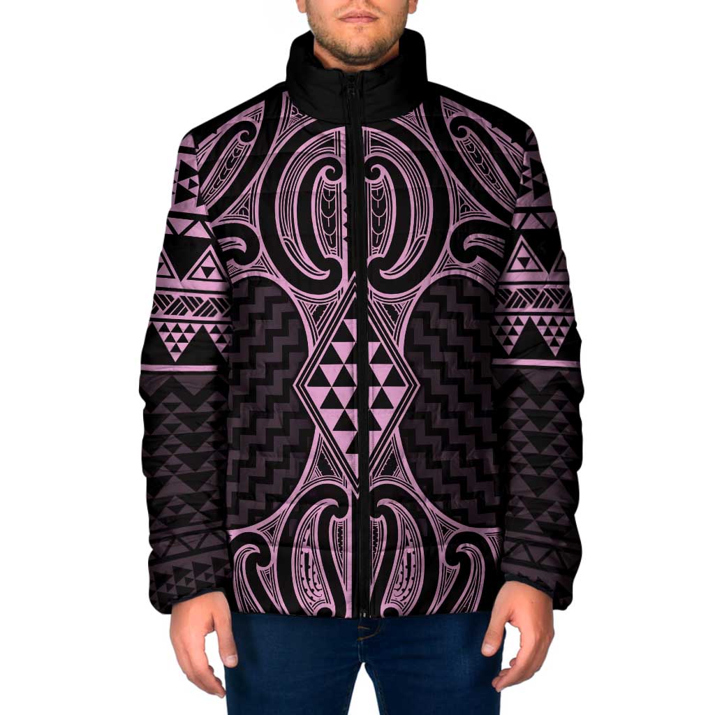 Mawhero Maori Ta Moko Poutama Art Padded Jacket - Aussie Hoodie