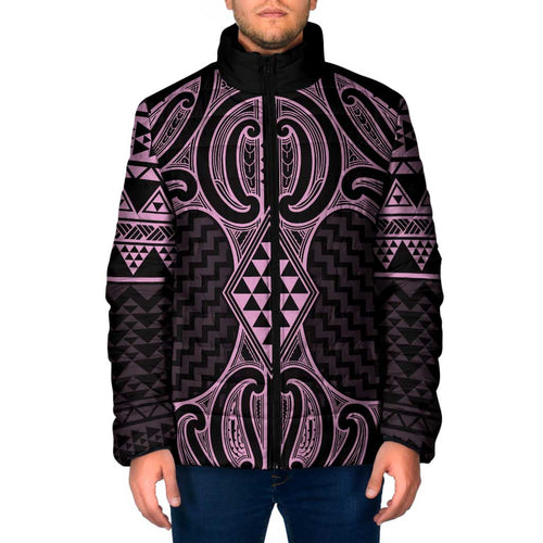 Mawhero Maori Ta Moko Poutama Art Padded Jacket - Aussie Hoodie