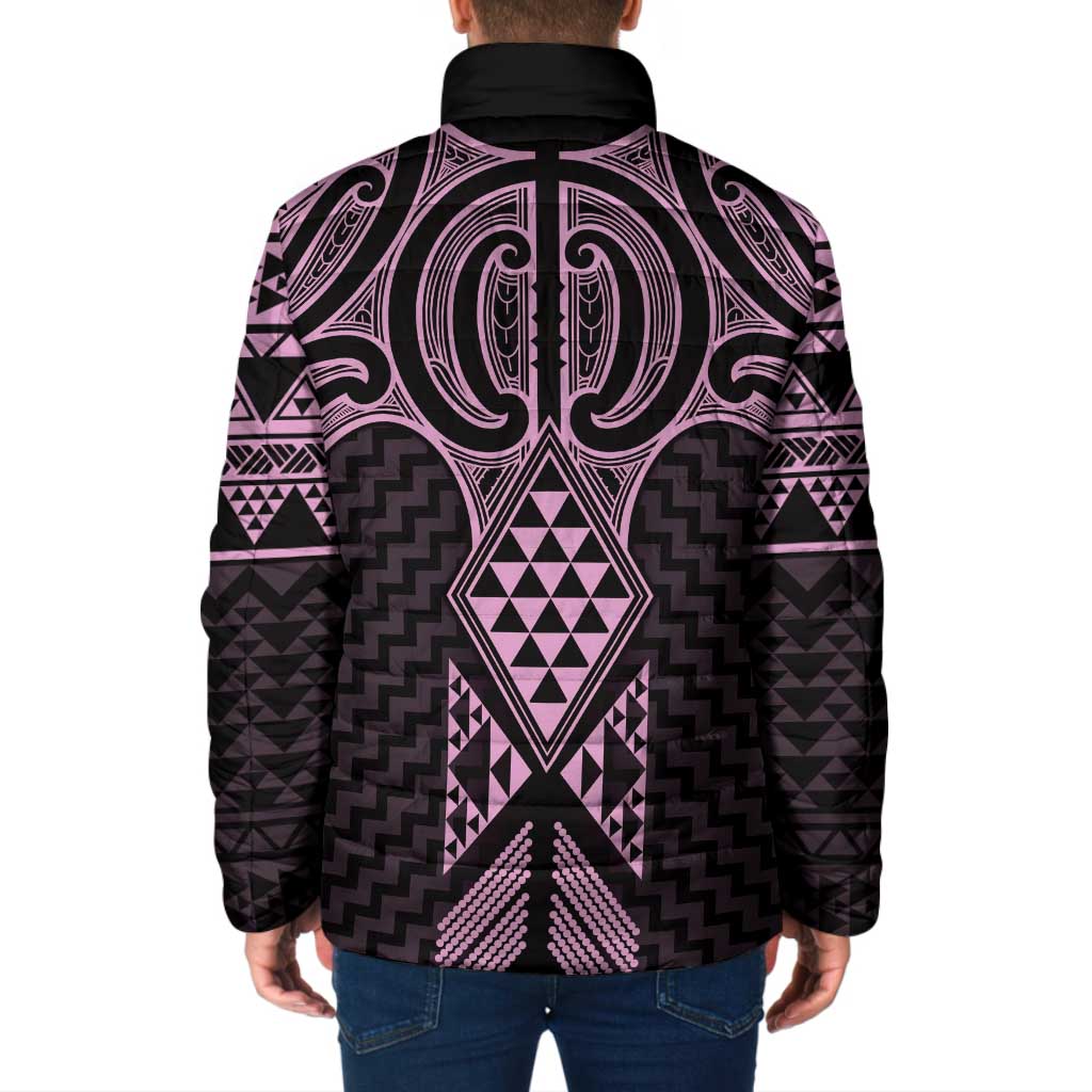Mawhero Maori Ta Moko Poutama Art Padded Jacket - Aussie Hoodie