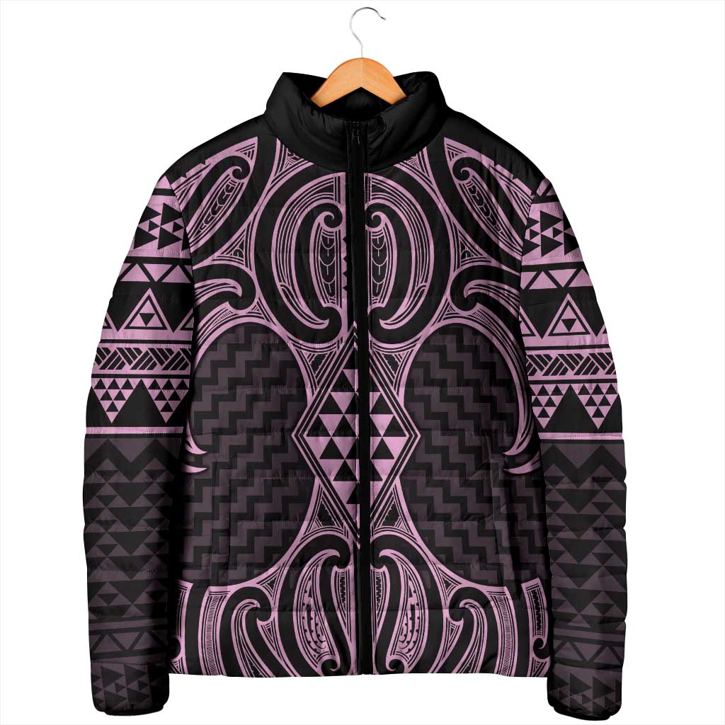 Mawhero Maori Ta Moko Poutama Art Padded Jacket - Aussie Hoodie