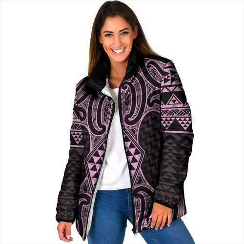 Mawhero Maori Ta Moko Poutama Art Padded Jacket - Aussie Hoodie
