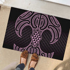 Mawhero Maori Ta Moko Poutama Art Rubber Doormat