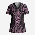 Mawhero Maori Ta Moko Poutama Art Scrub Top - Aussie Hoodie