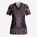 Mawhero Maori Ta Moko Poutama Art Scrub Top - Aussie Hoodie