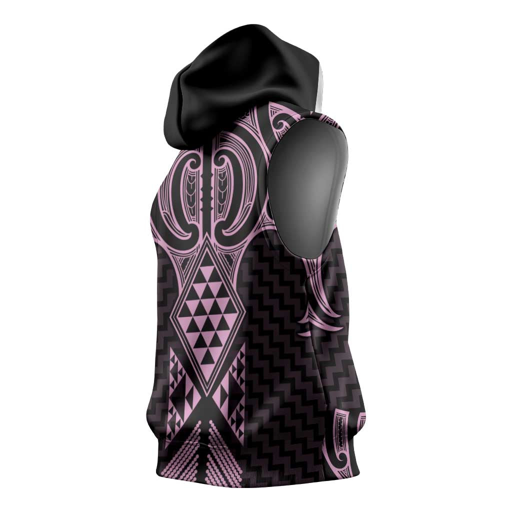 Mawhero Maori Ta Moko Poutama Art Sleeveless Hoodie - Aussie Hoodie