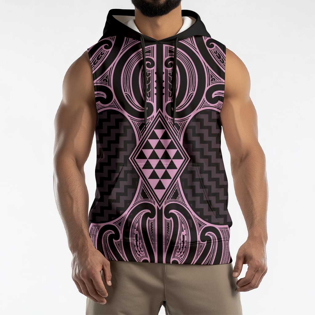 Mawhero Maori Ta Moko Poutama Art Sleeveless Hoodie - Aussie Hoodie