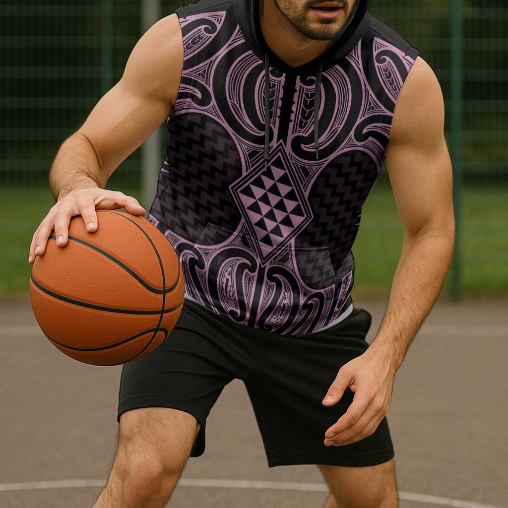 Mawhero Maori Ta Moko Poutama Art Sleeveless Hoodie - Aussie Hoodie