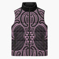 Mawhero Maori Ta Moko Poutama Art Sleeveless Puffer Jacket - Aussie Hoodie