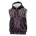 Mawhero Maori Ta Moko Poutama Art Sleeveless Zip Hoodie LT9
