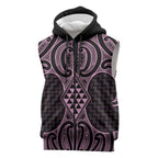 Mawhero Maori Ta Moko Poutama Art Sleeveless Zip Hoodie LT9