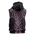 Mawhero Maori Ta Moko Poutama Art Sleeveless Zip Hoodie LT9
