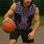 Mawhero Maori Ta Moko Poutama Art Sleeveless Zip Hoodie LT9