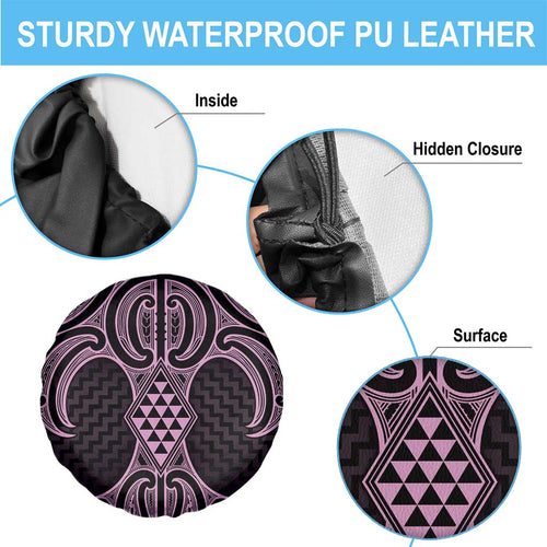 Mawhero Maori Ta Moko Poutama Art Spare Tire Cover