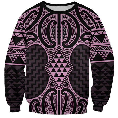 Mawhero Maori Ta Moko Poutama Art Sweatshirt