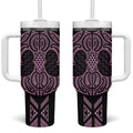 Mawhero Maori Ta Moko Poutama Art Tumbler With Handle