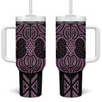 Mawhero Maori Ta Moko Poutama Art Tumbler With Handle