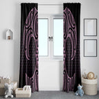 Mawhero Maori Ta Moko Poutama Art Window Curtain