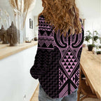 Mawhero Maori Ta Moko Poutama Art Women Casual Shirt