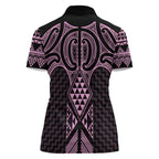 Mawhero Maori Ta Moko Poutama Art Women Polo Shirt