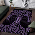 Waiporoporo Maori Ta Moko Poutama Art Area Rug