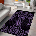 Waiporoporo Maori Ta Moko Poutama Art Area Rug