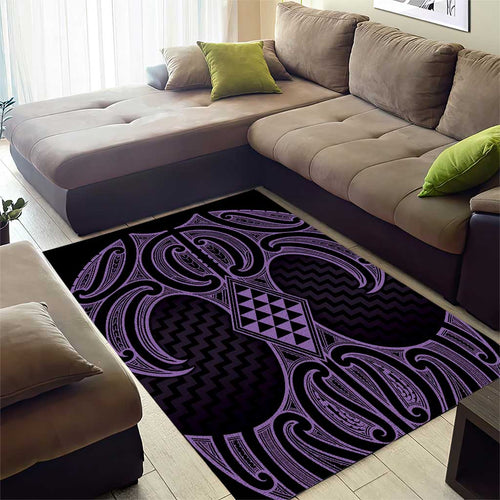 Waiporoporo Maori Ta Moko Poutama Art Area Rug
