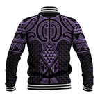 Waiporoporo Maori Ta Moko Poutama Art Baseball Jacket