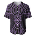 Waiporoporo Maori Ta Moko Poutama Art Baseball Jersey