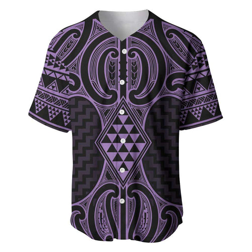 Waiporoporo Maori Ta Moko Poutama Art Baseball Jersey